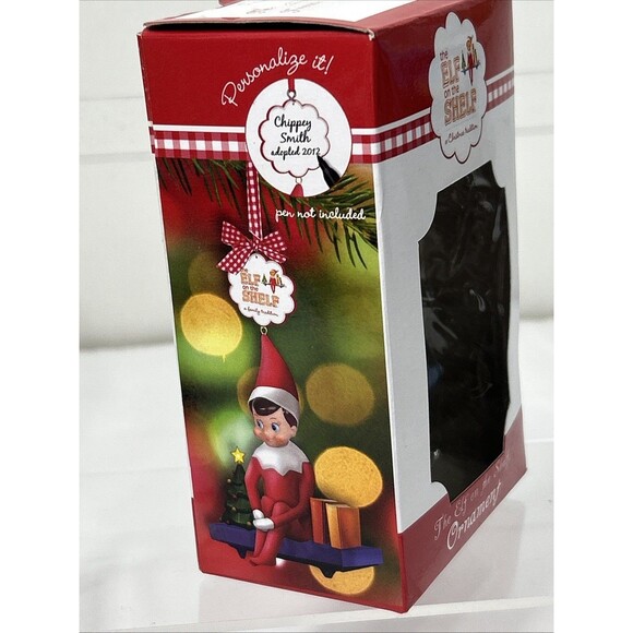 Elf On The Shelf Ornament Knee Hugger Christmas Tree Personalize - Picture 6 of 6